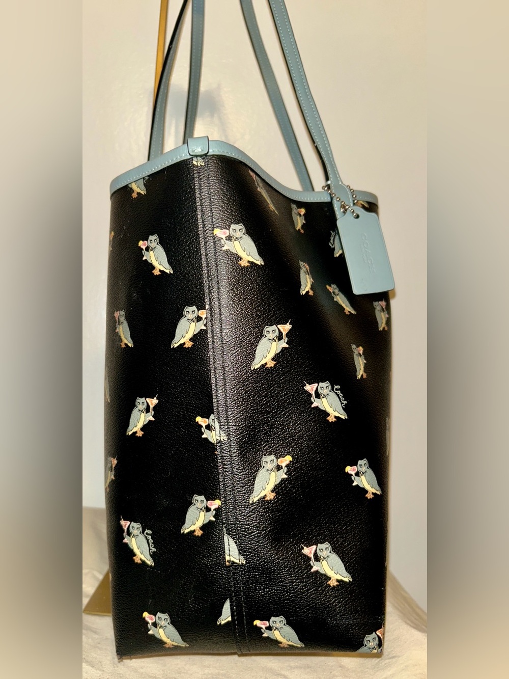 Coach Reversible City Tote with “Owltini”Party Owl Print. Super fun!!! - Picture 6 of 16